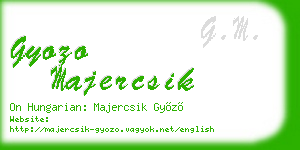 gyozo majercsik business card